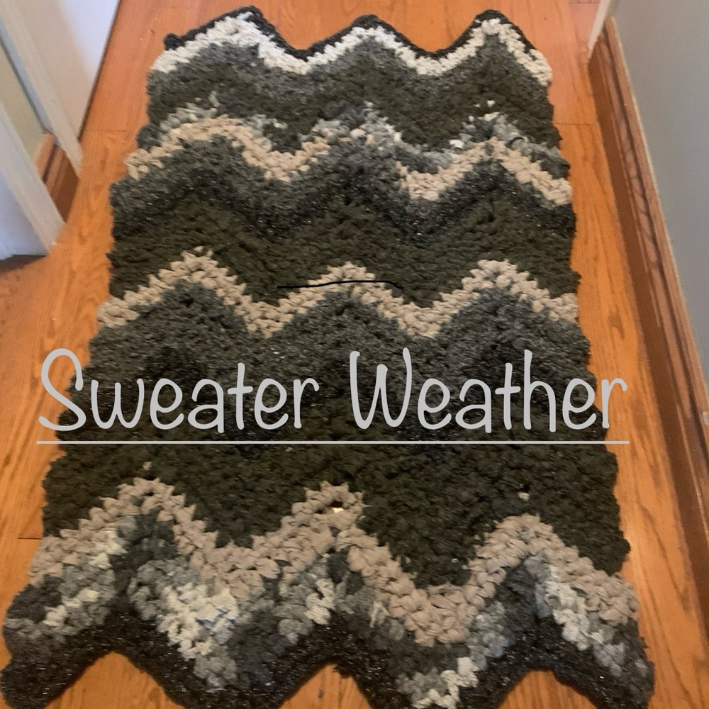 ‘Sweater Weather’ repurposed fabric rug